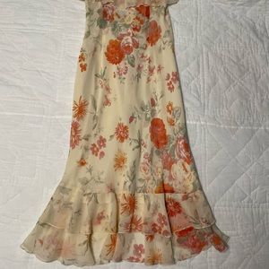 Express pale yellow floral dress